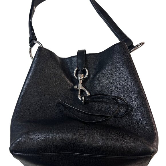 Rebecca Minkoff Handbags - Rebecca Minkoff Megan Shoulder Feed  Bag Black Leather